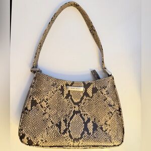 Nine West Taupe Snake-Print Shoulder Bag